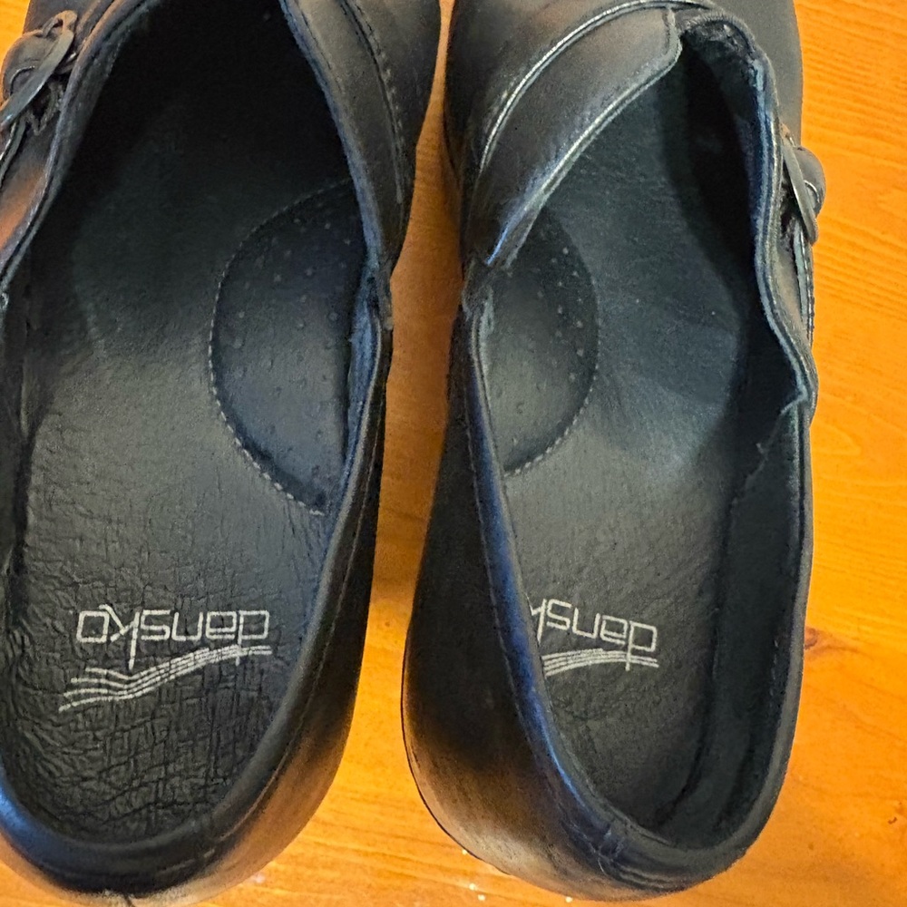 Dansko Tamara Elegant Black Leather Women's Clogs Shoes 37 Size US 7 - Picture 10 of 11